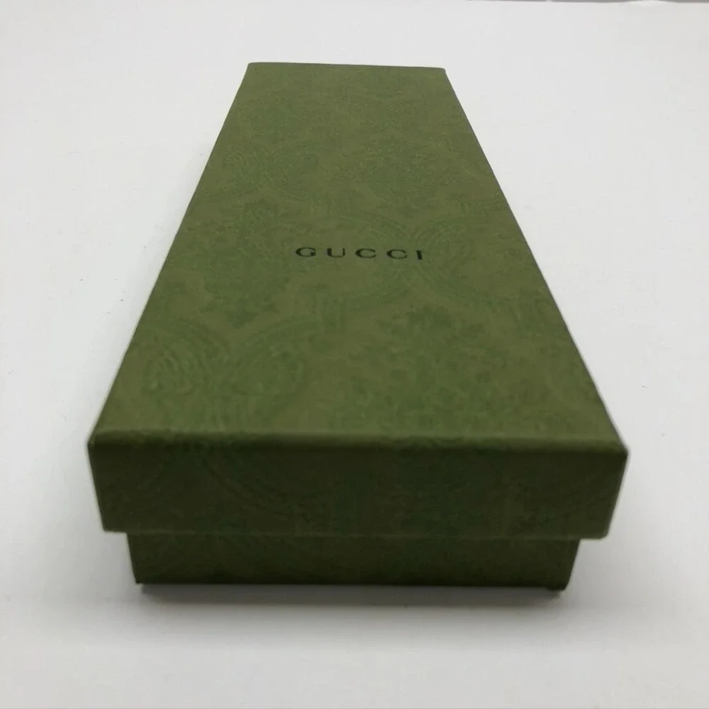Authentic Gucci Gift Box‎ Green Empty Storage Rectangle Small 3.5x10.5x1.5